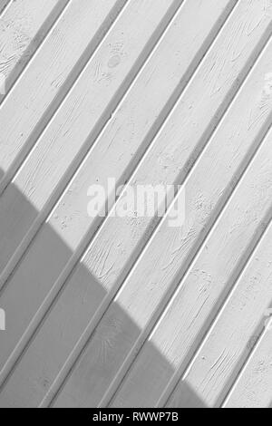 New white wooden wall with shadow area, abstract vertical background photo Stock Photo