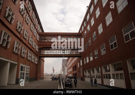 Bicocca district in Milano, with old factory, loft and University.University of Milano Bicocca buidings. Milan, March 6th, 2019 Stock Photo