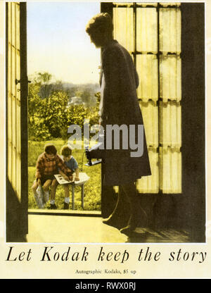 1920s USA Kodak Magazine Advert Stock Photo