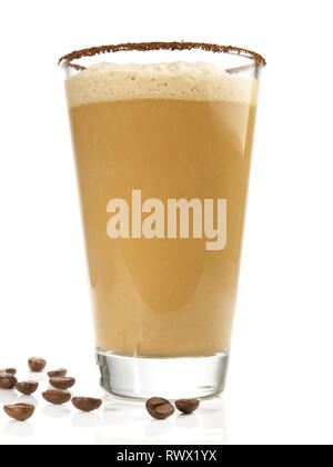 Coffee Milkshake on white Background Stock Photo