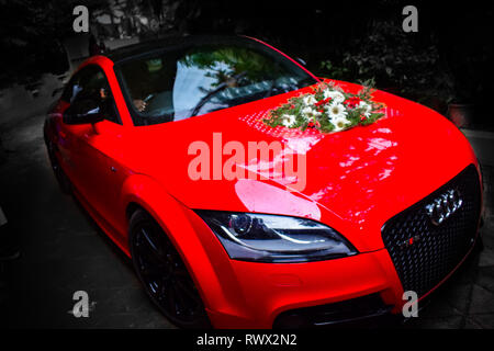 A photo of the Audi which I shot on the wedding day. Stock Photo