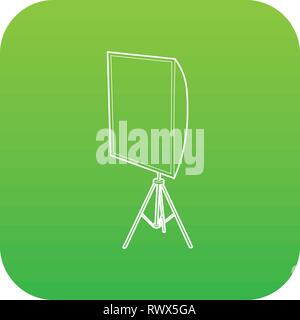 Softbox icon green vector Stock Vector