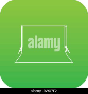 Backdropfor photography icon green vector Stock Vector