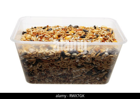 Bird Seeds on White Background Stock Photo