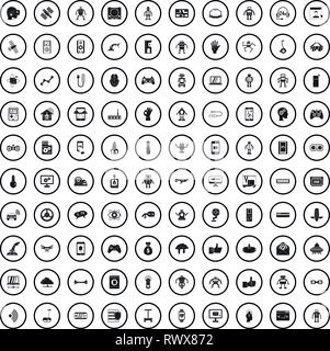 100 robot icons set black Stock Vector Image & Art - Alamy