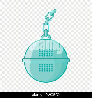 Steel strainer icon, cartoon style Stock Vector