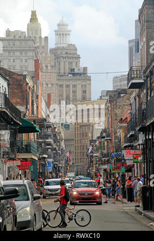 12 April 2015 - New Orleans, Louisiana / United States: Street scene in the French Quarter of New Orleans, Louisiana. Stock Photo