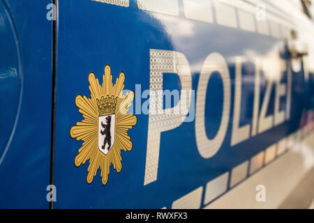 german police car berlin Stock Photo