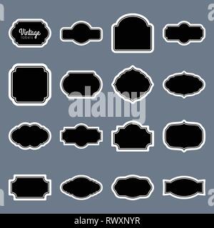 Vector vintage labels set. Frames for design Stock Vector