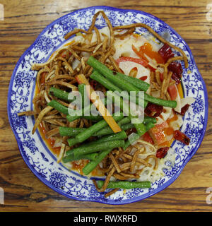 Chinese tofu salad with vegetables Stock Photo