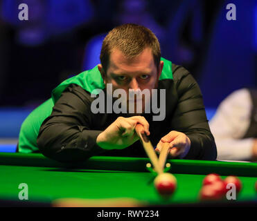 Preston Guild Hall, Preston, UK. 7th Mar, 2019. Snooker, Coral Players Championship; Mark Allen in action during the quarter final match against Stuart Bingham Credit: Action Plus Sports/Alamy Live News Stock Photo