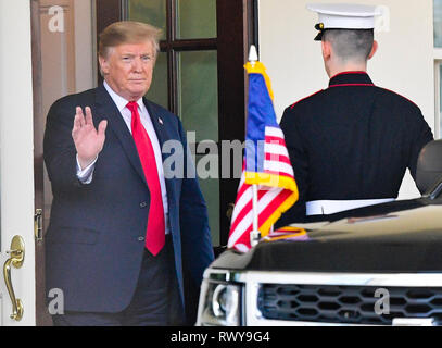 Washington, United States. 07th Mar, 2019. US President Donald Trump welcomes Czech Prime Minister and his wife to the White House in Washington, USA, March 7, 2019. Credit: Roman Vondrous/CTK Photo/Alamy Live News Stock Photo