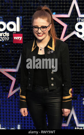 London, UK. 7th March, 2019. Jess Gillam, The Global Awards with Very.co.uk, Eventim Apollo, Hammersmith, London, UK. 07th Mar, 2019. Photo by Richard Goldschmidt Credit: Rich Gold/Alamy Live News Stock Photo