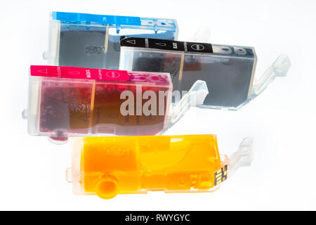 Printer Ink Cartridges, Full, Stock Photo