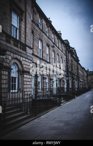 A row of houses in New Town, Edinburgh Stock Photo