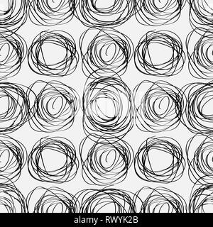 Seamless border scribbles - hand drawn doodle frame vector Stock Vector ...