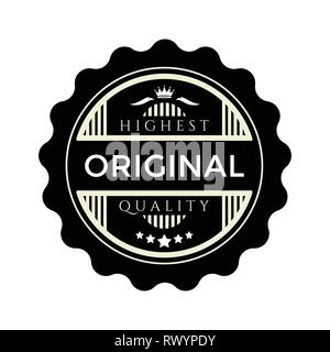 Vintage badge design. Original quality premium sign for product Stock Vector