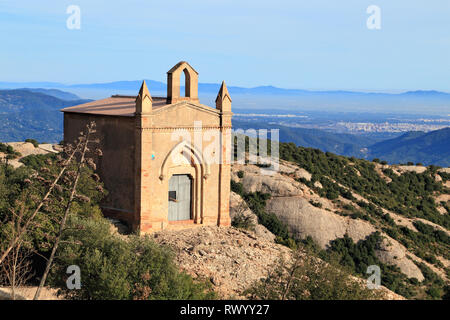 Saint Joan Chapel, Mountain of Montserrat, Catalonia, Spain Stock Photo ...