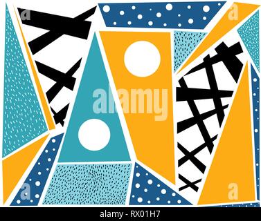 abstract color geometric pattern shape mosaic background Stock Vector