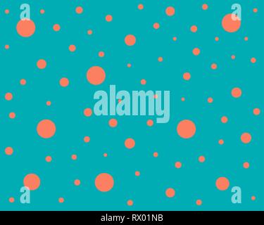 orange orbs circles randomly on a blue background Stock Vector