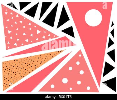 pink abstract geometric background pattern shape set Stock Vector