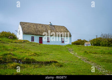 common reed houes on Inishmore, Aran Island, Ireland Stock Photo