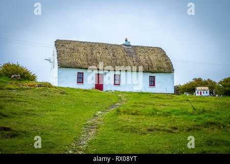 common reed houes on Inishmore, Aran Island, Ireland Stock Photo