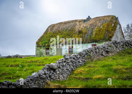 common reed houes on Inishmore, Aran Island, Ireland Stock Photo