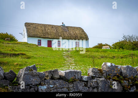 common reed houes on Inishmore, Aran Island, Ireland Stock Photo