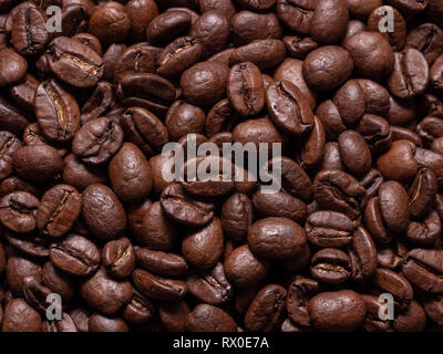 A Seamless Closeup of Freshly Roasted Brown Coffee Beans Stock Photo