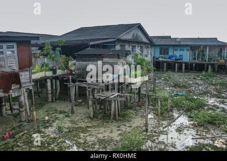 Kukup, a fishing village near the southern most tip of mainland Asia, Pontian, Malaysia Stock Photo