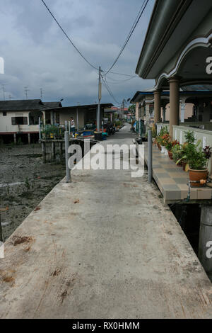 Kukup, a fishing village near the southern most tip of mainland Asia, Pontian, Malaysia Stock Photo