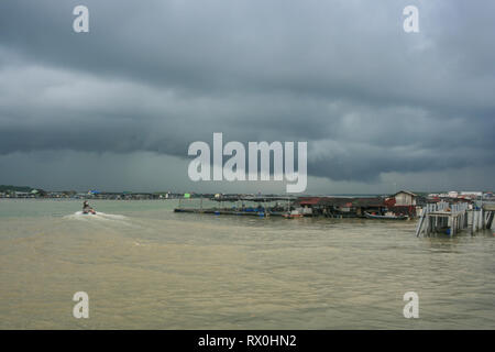 Kukup, a fishing village near the southern most tip of mainland Asia, Pontian, Malaysia Stock Photo