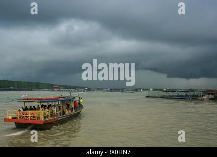 Kukup, a fishing village near the southern most tip of mainland Asia, Pontian, Malaysia Stock Photo