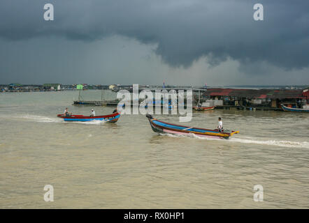 Kukup, a fishing village near the southern most tip of mainland Asia, Pontian, Malaysia Stock Photo