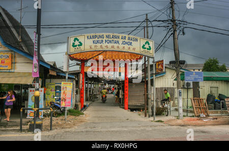 Kukup, a fishing village near the southern most tip of mainland Asia, Pontian, Malaysia Stock Photo