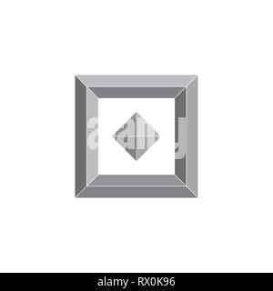 square 3d simple design logo vector Stock Vector