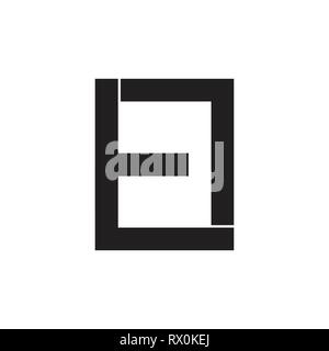 abstract letters tl simple square geometric logo Stock Vector