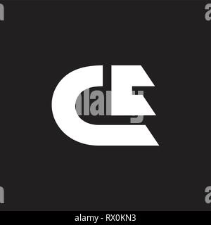 letters ce abstract geometric logo vector Stock Vector