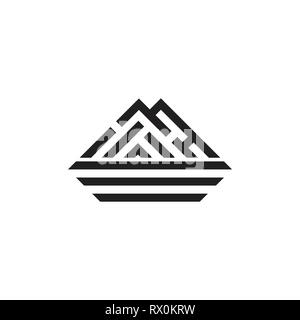 triangle stripes mountain logo vector Stock Vector Image & Art - Alamy