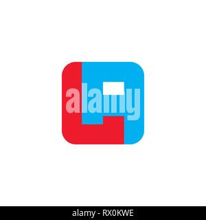 letters la square geometric logo vector Stock Vector