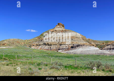 Castle Butte, Big Muddy Badlands, Saskatchewan, Canada Stock Photo