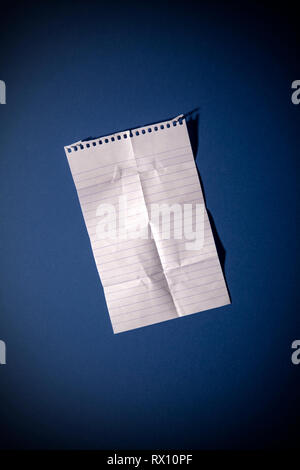 Creased Lined Page Stock Photo
