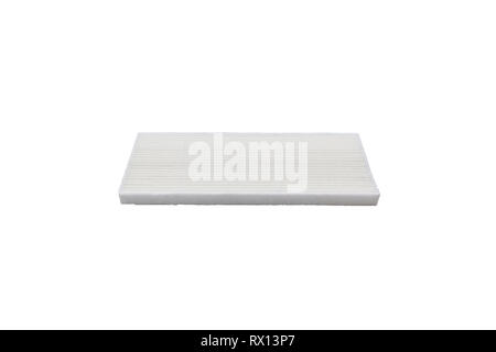 Hepa filter for a robot vacuum filter isolated on white background Stock Photo