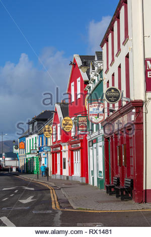 A beautiful morning in the town of Dingle in the south-west corner of Ireland along the Wild Atlantic Way. Stock Photo