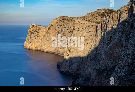 View over the Cap de Formentor and the Lighthouse in Mallorca, Spain Stock Photo