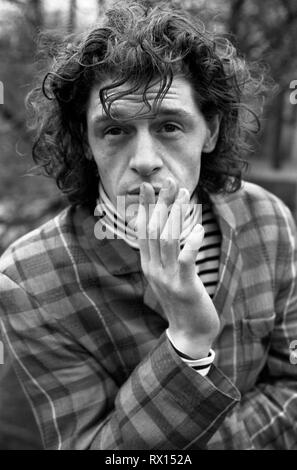 Marco Pierre White, chef, on Wandsworth Common opposite Harveys restaurant,  where he made his name and won two Michelins stars, London, England, UK  1987 Stock Photo