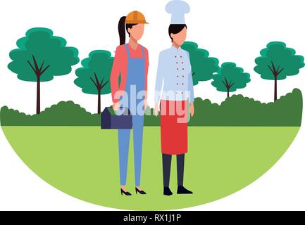 Jobs and professions avatar Stock Vector