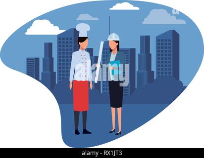 Jobs and professions avatar Stock Vector