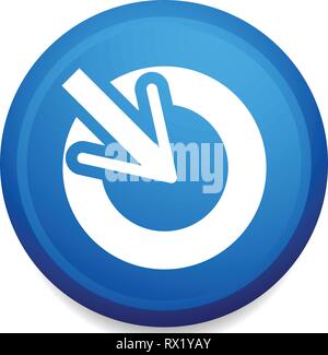 Position, accuracy, alignment concept icon, Cursor points inside a ...